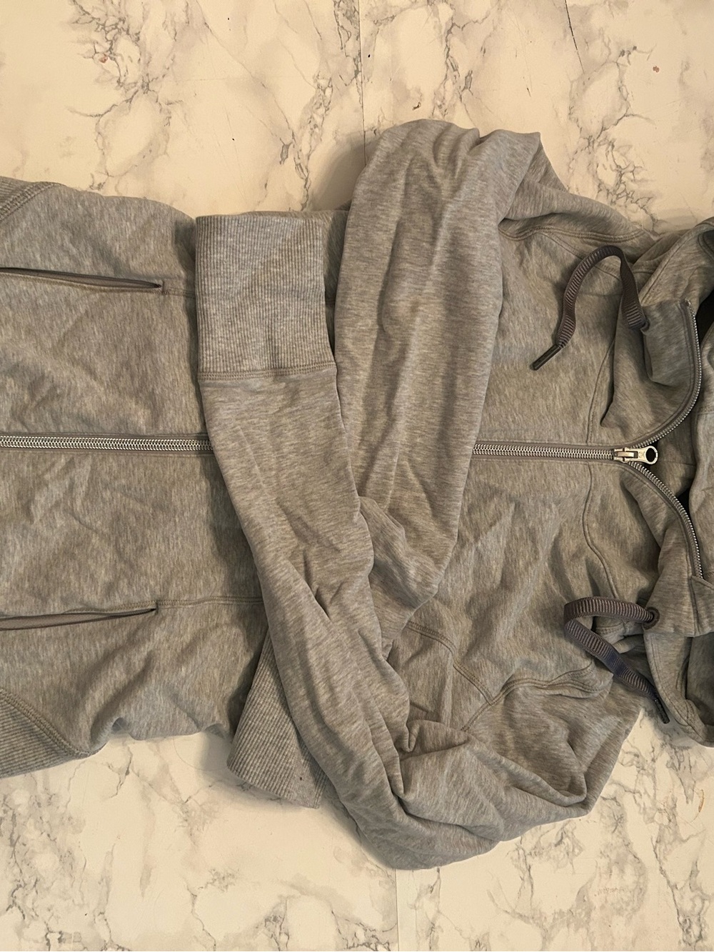 lululemon athletica Light Gray Full-Zip Hoodie